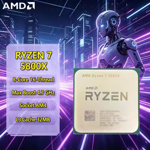 AMD Ryzen 7 5800X AMD R7 5800X CPU 8-Core 16-Thread 3.8GHz Unlocked Desktop Processor Socket AM4 Gam