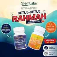 StemLabs Betul Betul Rahmah Omega 3 Fish Oil 1000mg (50's) + Vit C Zinc Plus 1000mg (20's)