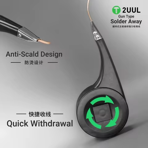 2UUL DW21 Solder Away 2.0m*2mm Quickl Withdrawal Pure Copper Desoldering Wick for Mobile Phone PCB M