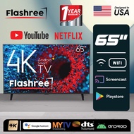 Flashree Smart TV 65 inch 4K UHD Android TV Google Assistant 65" Slim bezel Wi-Fi Bluetooth connectivity - SMART TV