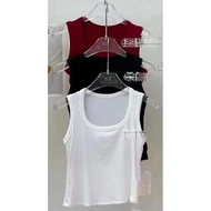 Live Style Mar25-088 Pure Color Simple Square Neck Vest