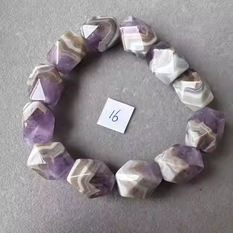 AAGOOD Natural New Mexican Agate Mix Amethyst Beads Irregular Bracelet Natural Gemstone Jewelry Bang