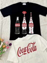 💜 Coca Cola เสื้อยืดโค้กพิมพ์เสื้อยืดแขนสั้นสำหรับผู้ชายและผู้หญิง