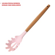 Sutil Silicon Gagang Kayu Peralatan Masak Murah Utensil Silikon Spatula Silicone Tahan Panas PTT