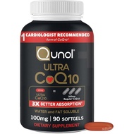 Qunol Ultra CoQ10 100mg Softgels- 3x Better Absorption, Antioxidant for Heart Health & Energy Produc