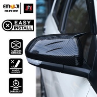SIDE MIRROR COVER CARBON FIBER / GLOSSY BLACK M STYLE PERODUA MYVI MG3 AXIA BEZZA CASING ACCESSORIES