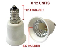 E14 TO E27 LAMP HOLDER X 12 UNITS