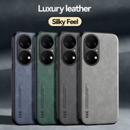 Luxury Business Slim Silky Feel Leather Magnetic Hard Case For Huawei P50 Pro P40 P40Pro Plus P30 P3