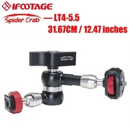 09MD IFOOTAGE Magic Arm, Adjustable Spider Crab Magic Arm with Shoe Mount and 1/4'' & 3/8" Tripod Sc