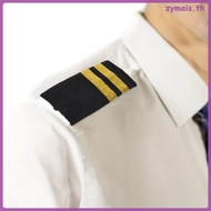 Airplane Cosplay Epaulets Airline Shoulder Boards Captain's Patch Aviation Badge zymais