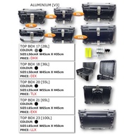 TOP BOX 28L 36L 55L 65L 100L ALUMINIUM X LOGO V3