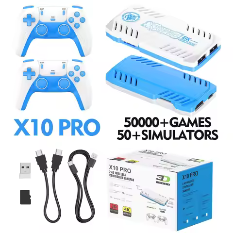 128G X10PRO GameStick 4K HD TV Video Game Console 3D Games 40+Simulators S905 x 3 Retro Games Dual 2