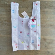 日本 tetemo x Peanuts Snoopy 史諾比 粉色尼龍布 蛋糕造型 可摺疊 手挽袋