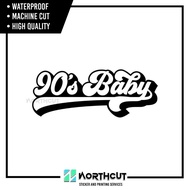 Waterproof 90's Baby Sticker Decals Sticker High Quality Cutout Stickers Batang 90s