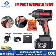 bor cas 2 baterai promo IMPACT WRENCH 98V Pembuka baut truck mobil cordless impact 98vf uchiha Bor Cordless Impact Wrench 98V Brushless 98V Bor Obeng Kunci 98 Volt / Cordless Impact Wrench 15000mah 98vf Brushless Wrench Wood Concrete Wall Impact Wrench