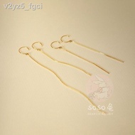 ↂ⊕cocoshnik ins style long 10K gold earrings earrings soso rabbit Japan purchasing agent
