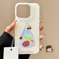 Fruit Shopping Bag Pattern Phone Case For Samsung Galaxy A56 M56 F56 M06 F06 A55 A54 A50 A50S M40S A