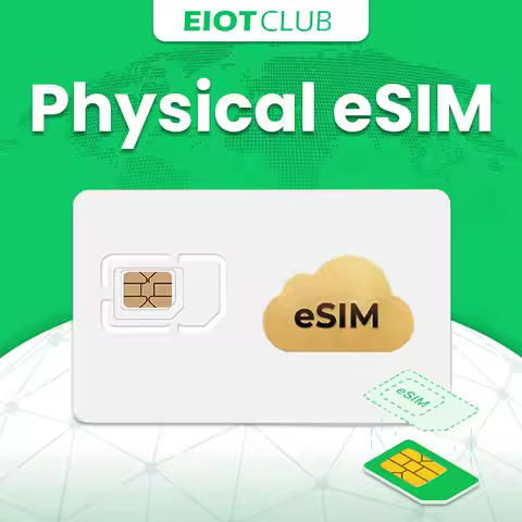 EIOTCLUB eSIM Card – Unlimited eSIM Downloads, Preset 1GB EU Data & 100MB Global Data, Ideal for Tra