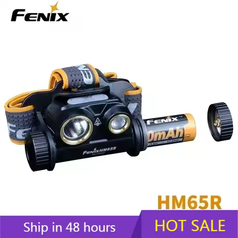 NEW Dual Light Sources Fenix HM65R 1400 Lm Tri-proof Magnesium Headlamp for Long-time & High-intensi