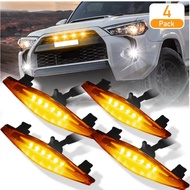 4pcs Grills led abs grille fit for toyot4 runner 4runner led grill lights