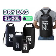 2L/5L/10L/15L/20L Outdoor Ocean Pack Waterproof Dry Bag Bucket Backpack Swim Beg Kalis Air Swimming 