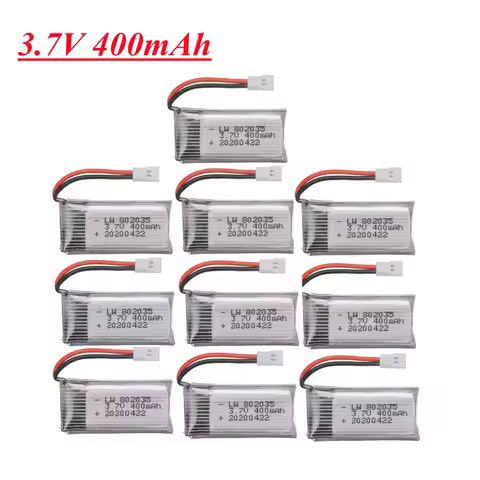 3.7V 400mAh 802035 Lipo Battery for X4 H107 H31 KY101 E33C E33 U816A V252 H6C RC Drone Spare Part 3.
