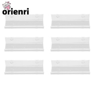 ORIENRI 6pcs Acrylic Record Shelf, Floating Shelves Space Saving Wall Mounted Record Holder, Music C
