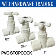 1/2" & 3/4" & 1" PVC stop cock stopcock / SOCKET TYPE / PVC Plastic stop cock / Stopvalve Cock Valve