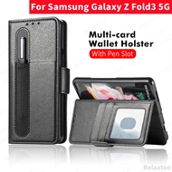 New Arrival High Quality Leather Card Slot Wallet Case For Samsung Galaxy Z Fold3 Fold4 Fold 3 5G Ca