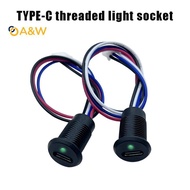 A&W TYPE-C 4P High Current Charging Soet With Wire Light USB TYPE-C Female Type C Waterproof Female 