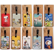 Cartoon Snoopy Luggage Tags Custom Baggage Tags Privacy Cover Name ID Card Label Tag