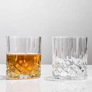 SIYOUKI Crystal Whiskey Glasses Set 11 oz, Old Fashioned Rocks Barware Lowball Glass for Bourbon, Sc