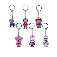 Fortnite game keychain, high-quality flexible silicone PVC character model, backpack, handbag, uniqu