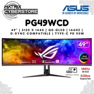 ASUS ROG Swift OLED PG49WCD QD-OLED Curved Gaming Monitor - 49", 5120 x 1440, 144Hz, 0.03ms, G-Sync Compatible, Type-C