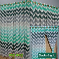 KATUN CHEAP ZIG ZAG SMOKERING CURTAINS 10Ring MADE IN MICROTEX DISPERSE COTTON