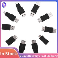 10PCS OTG 5 Pin F/M mini Changer Adapter Converter USB Male to Female Micro-USB