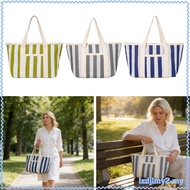 [Jfory] Women  Striped Tote for Commuters Travel Gym Vacation Essential Errands