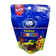 Amos 4D Gummy Block 70gr 3D Delicious Candy Jelly Candy Stackable Blocks Brix Edible Blocks Yummy Bu