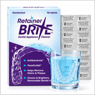 Retainer Brite 96片 牙套清潔片 假牙清潔錠 保持器清潔片 隱形牙套清潔 消毒除菌 去污漬牙菌斑 美國製造 平行進口