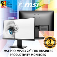 MONITOR (จอมอนิเตอร์) MSI PRO MP223 Full HD VA Panel 21.45 Inches HDMI Blue Light Reduction