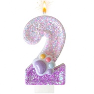 New Paw Print Decorated Number 0-9 Birthday Candles, 1st, 2nd, 10th, 11th, 15th, 16th, 18th, 20th, 3