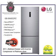 LG GB-B4452PZ 2 Door Fridge 451 L Bottom Freezer with Inverter