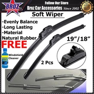 Iswara Saga Old City 1996-2002 Civic So4  Civiv 1.7 Vtec Car Natural Rubber Soft Wiper 19 /18  (2pcs