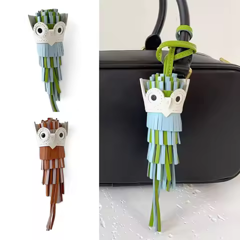 New Leather Owl Bag Pendant Fashion Brand Designer Keychain Pendants Niche Design Phone Case Pendant