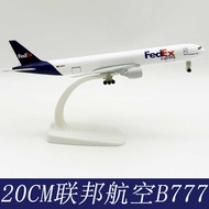 20CM Alloy Airplane Model Federal 777 Boeing 777 Static Ornaments Welcome to Consult