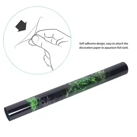 Fish Sticker Aquarium Background Sticker Aquarium Fish Seafloor Water Grass Background Decoration Pa