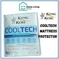 King Koil Cooltech Waterproof Mattress Protector / 3 Years Warranty / Single/ Super Single / Queen / King