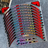 For HONDA FORZA Reflective Wheel Sticker Motorcycle 14 Inch Hub Laser Decal Rim Accessories COD 