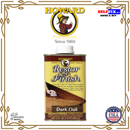Howard Restor-A-Finish - Dark Oak 8oz (236ml) - Wood Restore - Simple Wipe-On Wipe-Off Process
