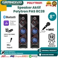 SPEAKER AKTIF POLYTRON PAS 8C28 / PAS8C28 /PAS-8C28 Bluetooth Grandivo